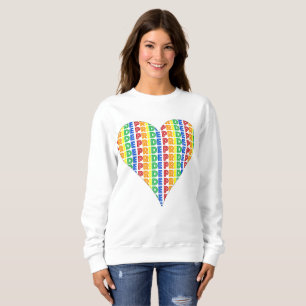 HBT Gay pride månad Firande Rainbow Heart T Shirt