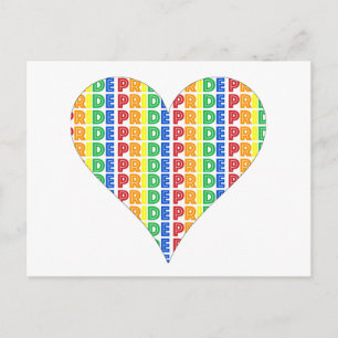 HBT Gay pride månad Firande Rainbow Heart Vykort