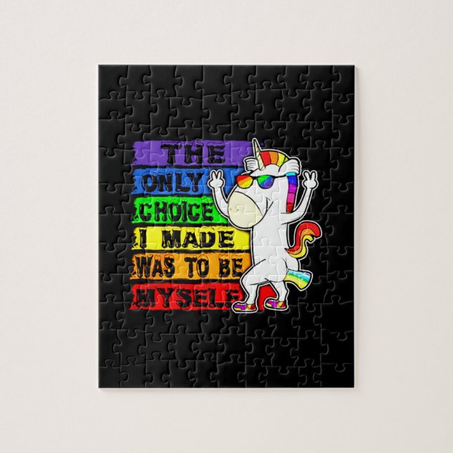 HBT Gay pride Rainbow Flagga - Kärlek Gift Pussel (Vertikal)