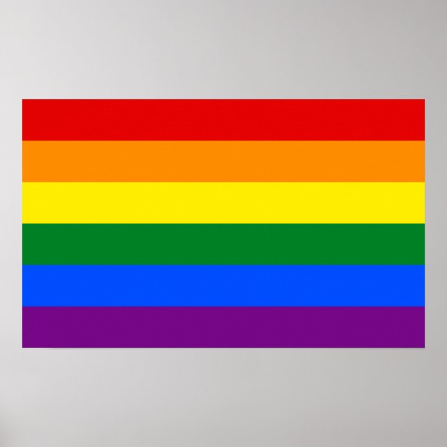 HBT Gay pride Rainbow Flagga Poster (Framsidan)