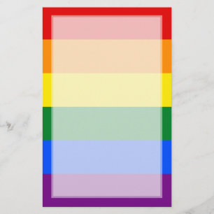 HBT Gay pride Rainbow Flagga Rand Brevpapper