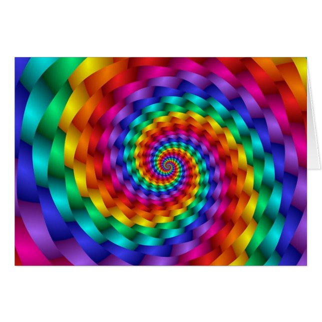 HBT Gay pride Rainbow Spiral Fractal Infinity OBS Kort (Framsidan Horizontal)