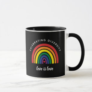 HBT-Gay pride som firar mångfalden Kärlek är Kärle Mugg
