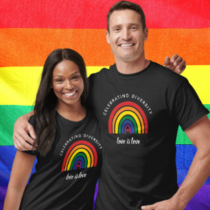 HBT-Gay pride som firar mångfalden Kärlek är Kärle T Shirt