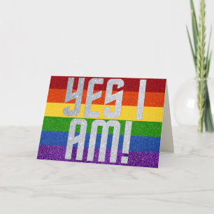 HBT Glitter - Ja, det gör jag! Kommer ut-kort Kort