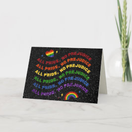 HBT-Glitter: Pridet Inget fördomskort Kort