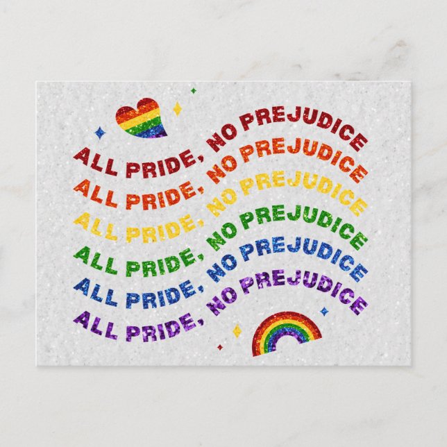 HBT-Glitter, Pridet inget fördomskort Vykort (Framsida)