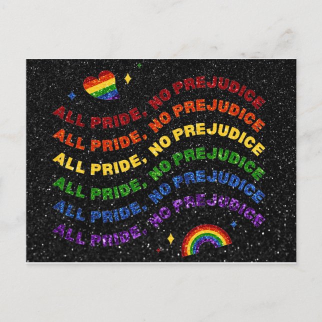 HBT-Glitter, Pridet inget fördomskort Vykort (Framsida)