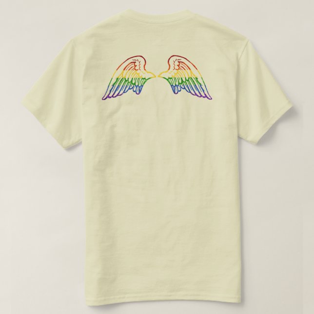 HBT Glitter Rainbow Vingar T Shirt (Design baksida)