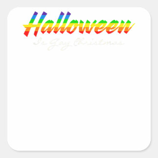 HBT Halloween är juljul Fyrkantigt Klistermärke