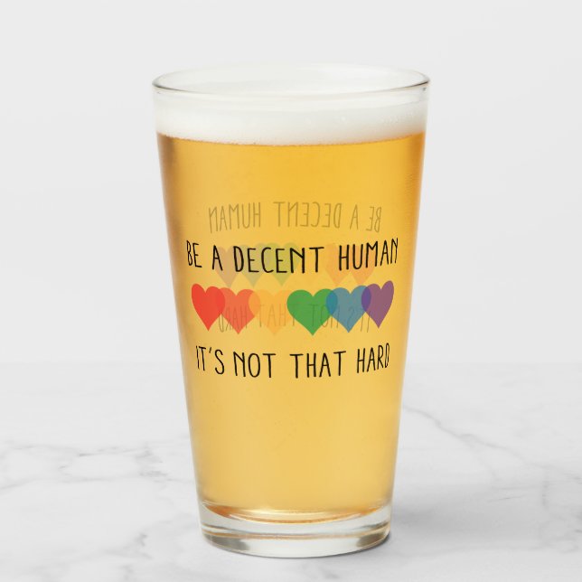 HBT Heart Retro är en anständig människa. Glaskopp (Framsida fylld)