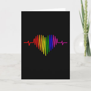 HBT-heartslag LGBT-Pridet Månad HGBTQ Rainbow-Flag Kort