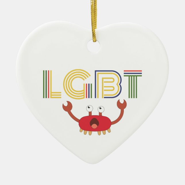 HBT-Höger - Cute Crab Julgransprydnad Keramik (Framsidan)