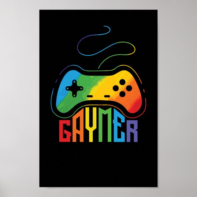 HBT Homo Schwul ’Gaymer’ Poster (Framsidan)