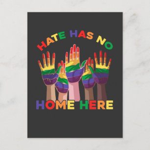HBT Human Högers Transgender Rainbow Flagga Händer Vykort