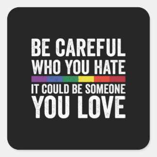 HBT Kärlek  2 Fyrkantigt Klistermärke