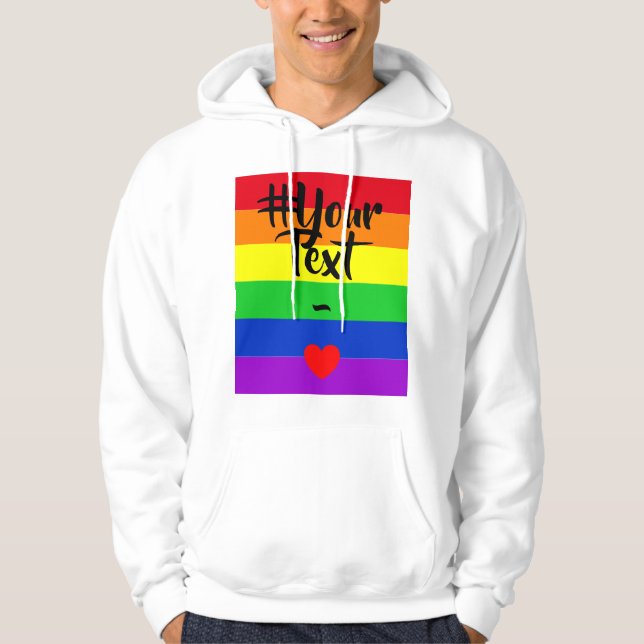 #HBT #kärlek #stolthet #gay #lesbisk #frihet #para Hoodie (Framsida)