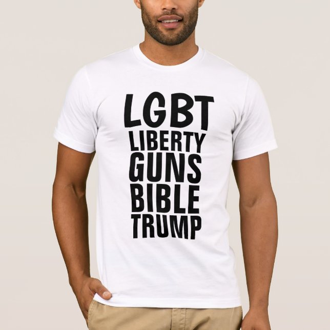 HBT-Konservativ GUNS Trump T-Shirts (Framsida)