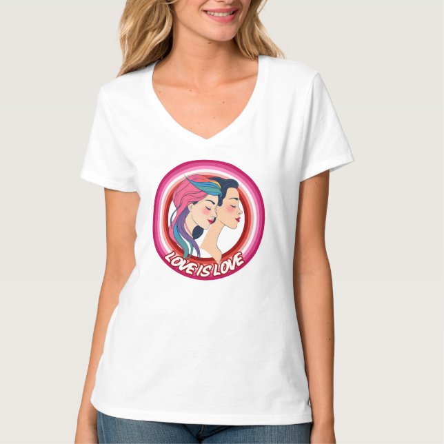 HBT-kvinnor kärlek är kärlek T Shirt (Framsida)