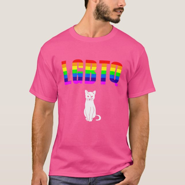 HBT-Lesbisk Gay Bisexual Transgender Pride Queer T Shirt (Framsida)
