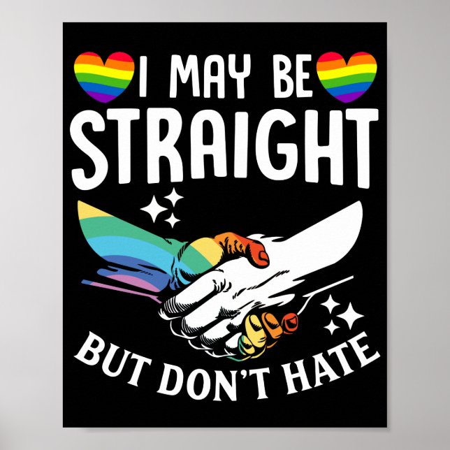 HBT-Lesbisk Gay Trans I kan vara Rak men får inte Poster (Framsidan)