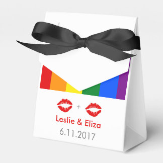 HBT-Lesbisk Läppar Rainbow Bröllop Presentaskar