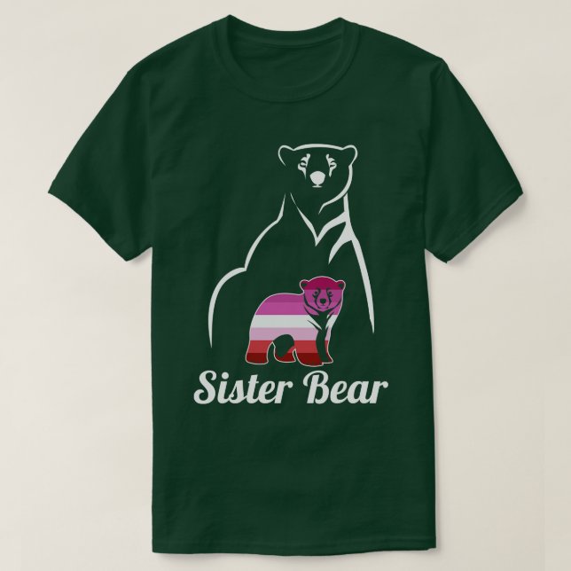 HBT-Lesbisk Sisterbälte Lesbisk Pridet Flagga Papp T Shirt (Design framsida)