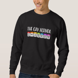 HBT-Lesbisken Gay Agenda Transgender Bisexual Lång Ärmad Tröja