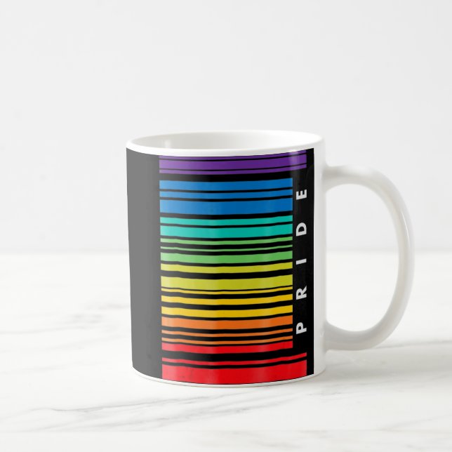 HBT-medvetenhet - Månadsstreckkod Pansexual Pride  Kaffemugg (Höger)