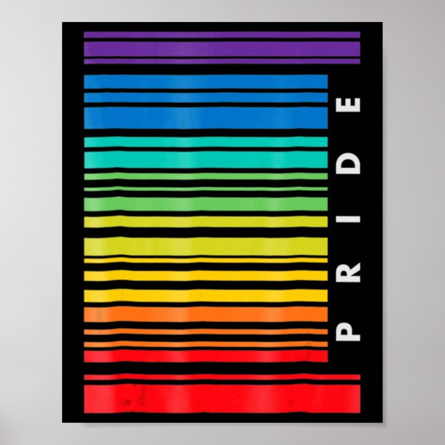 HBT-medvetenhet - Månadsstreckkod Pansexual Pride  Poster (Framsidan)