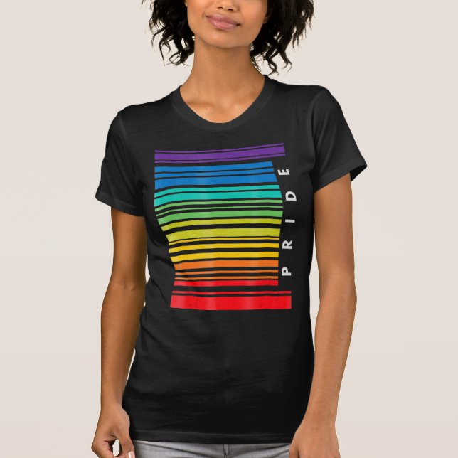 HBT-medvetenhet - Månadsstreckkod Pansexual Pride  T Shirt (Framsida)