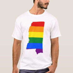 HBT Mississippi, US statlig flagga karta T-Shirt