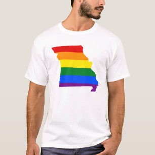 HBT Missouri, US statlig flagga karta T-Shirt