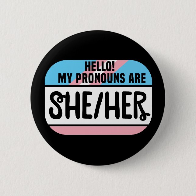 HBT-Namn bricka Transgender förklarar sitt trans Knapp (Framsida)