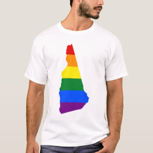 HBT New Hampshire, US statlig flagga karta T-Shirt