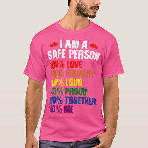 HBT-personer: 100 Kärlek 100 Jämställdhet 100 Säkr T Shirt