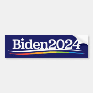 HBT-personer för Biden 2024 LGBTQIA Bildekal