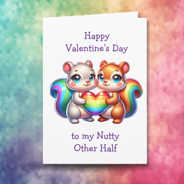 HBT+ Personlig Foto på ekorren Valentine Day Kort (Skapare uppladdad)