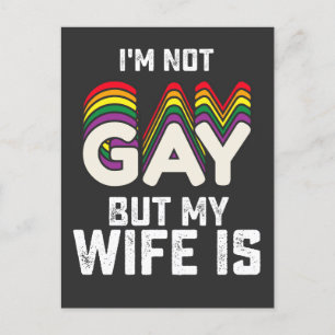 HBT-Pride är inte Gay, men min fru är Inbjudan Vykort