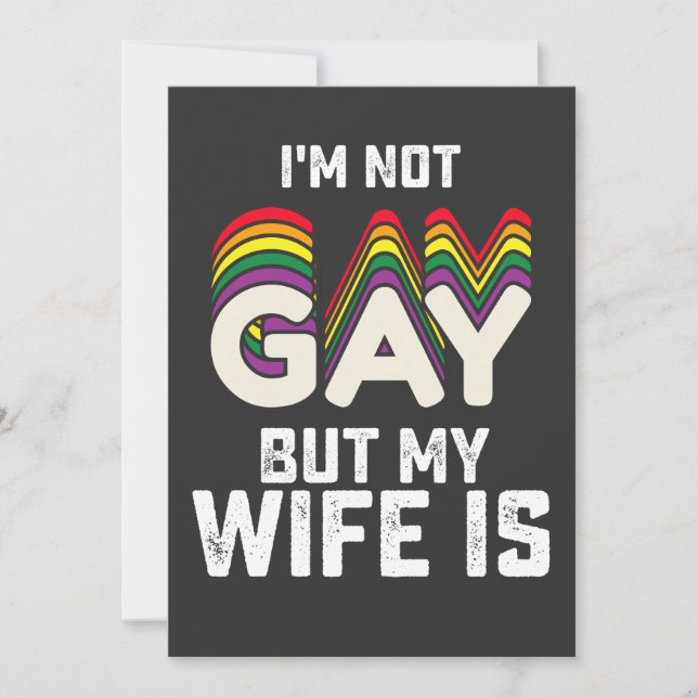 HBT-Pride är inte Gay, men min fru är Inbjudningar (Framsida)