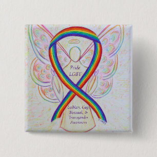 HBT-Pride Awareness Angel Ribbon Anpassningsbar Pi Knapp