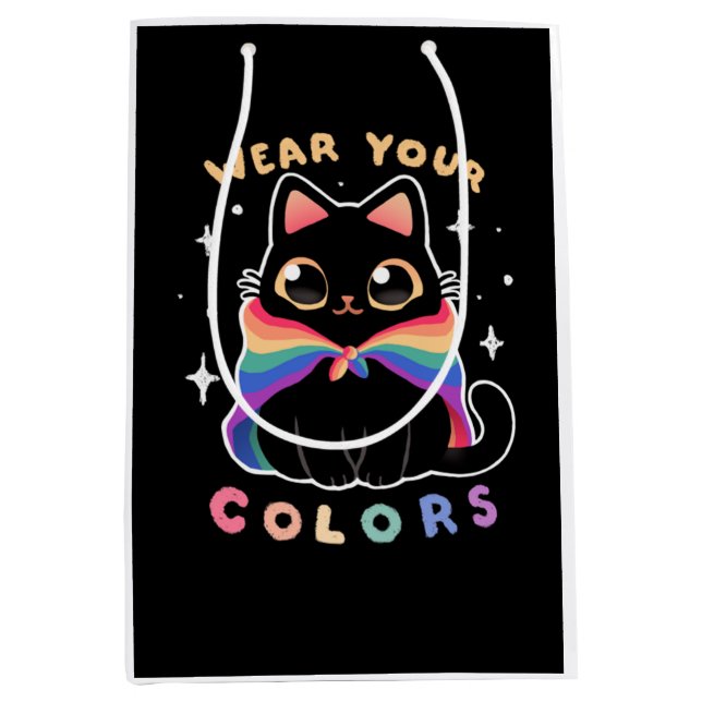 HBT-Pride Cat - Kawaii Rainbow Kattunge - Bära din (Framsidan)