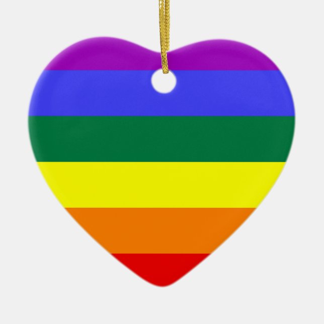 HBT-Pride Färg Julgransprydnad Keramik (Framsidan)