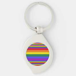 HBT-Pride Färg Swirl Silverfärgad Nyckelring
