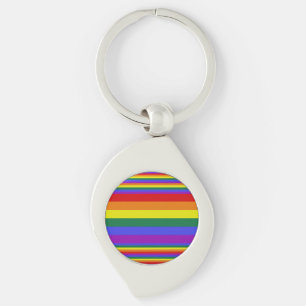 HBT-Pride Färg Swirl Silverfärgad Nyckelring