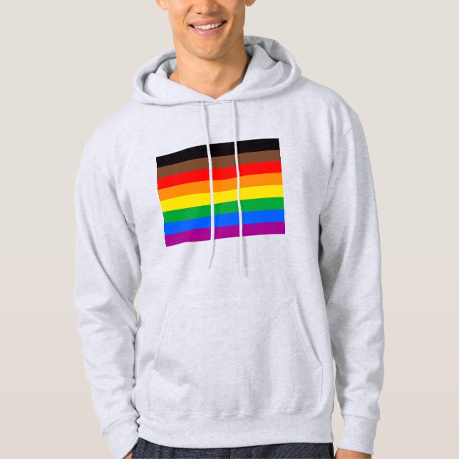 HBT-Pride Flagga (8 Rand) Hoodie (Framsida)
