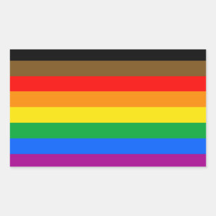 HBT-Pride Flagga (8 Rand) Rektangulärt Klistermärke