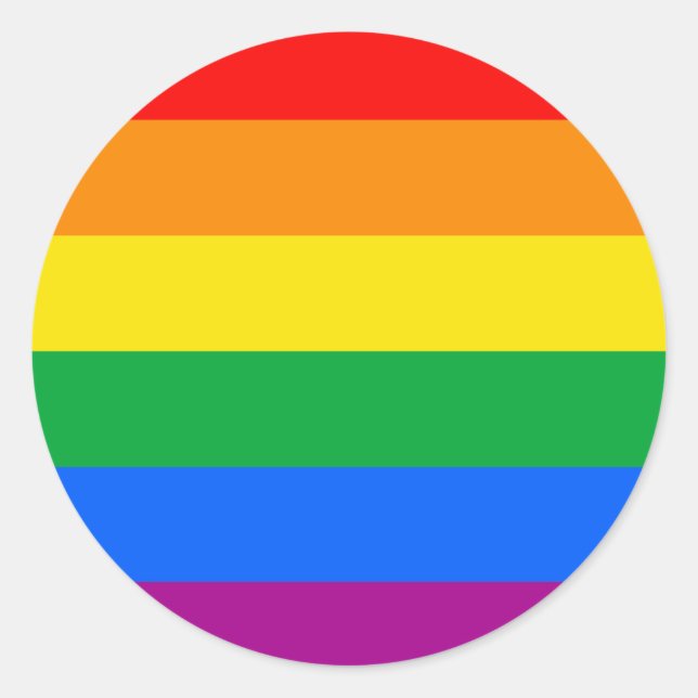 HBT-Pride Flagga/regnbåge-Flagga Runt Klistermärke (Framsida)