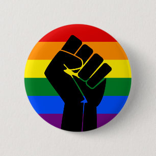 HBT-Pride-Flagga (regnbåge) med upphöjt sprit Knapp