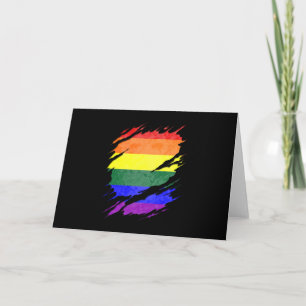 HBT-Pride, Flagga Rippad Reveal Kort